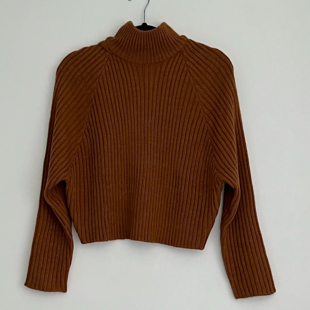 TEN SIXTY SHERMAN
Open Back Mock Neck Sweater In Tan Dale XS